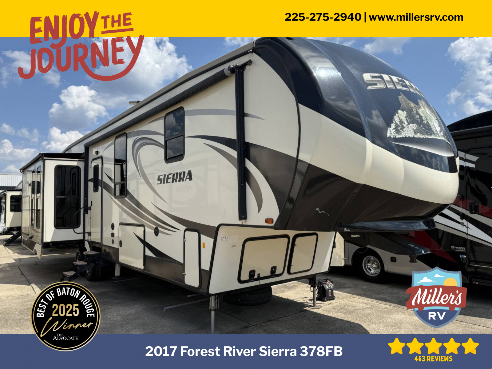 2017 FOREST RIVER SIERRA 378FB - Miller's RV