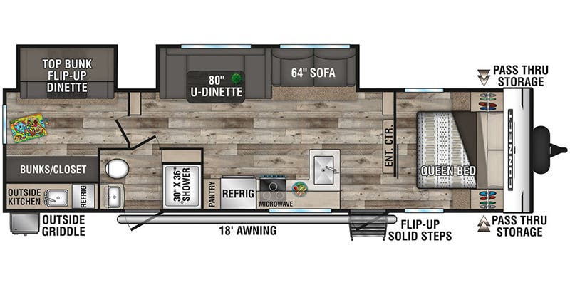 2022 KZ RV Connect SE C312BHKSE Floorplan