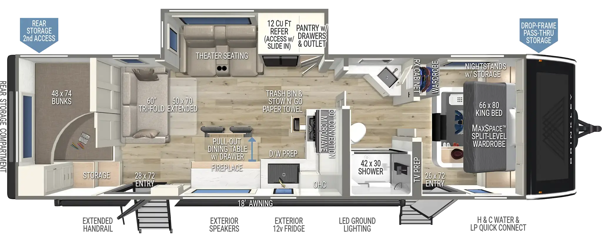 2026 Brinkley RV Model I 294 Floorplan