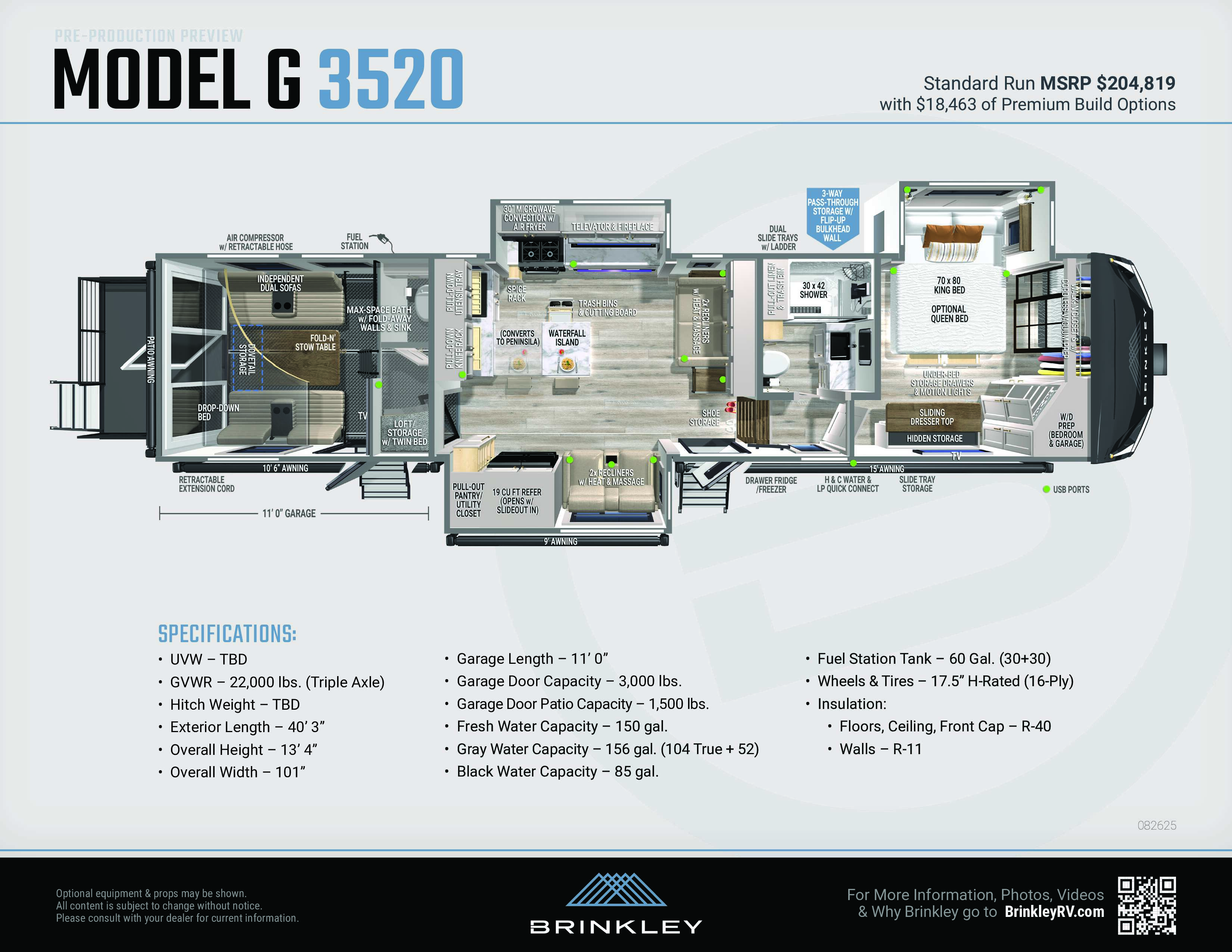 2026 Brinkley RV Model G 3520 Floorplan