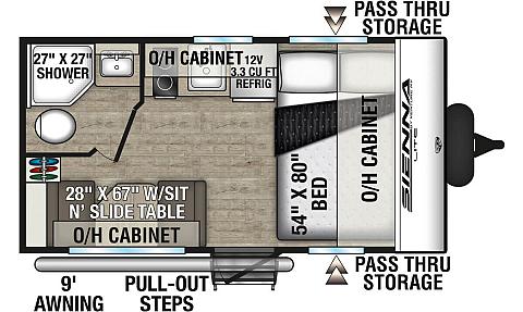 2026 Venture RV Sienna Lite SA130VRD Floorplan