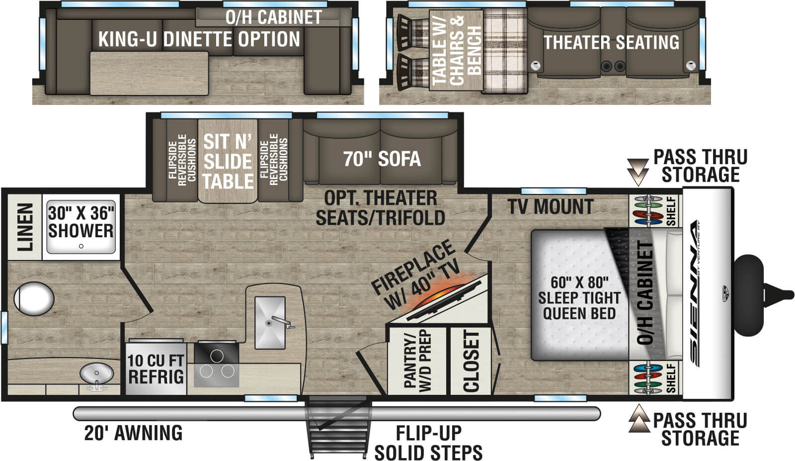 2026 Venture RV Sienna SA251VRB Floorplan
