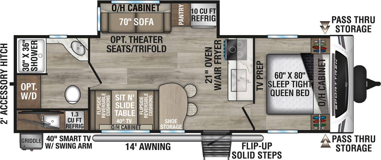 2026 Venture RV SportTrek ST271VRB Floorplan