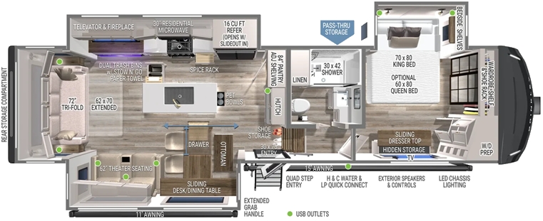 2026 Brinkley RV Model Z 3100 Floorplan