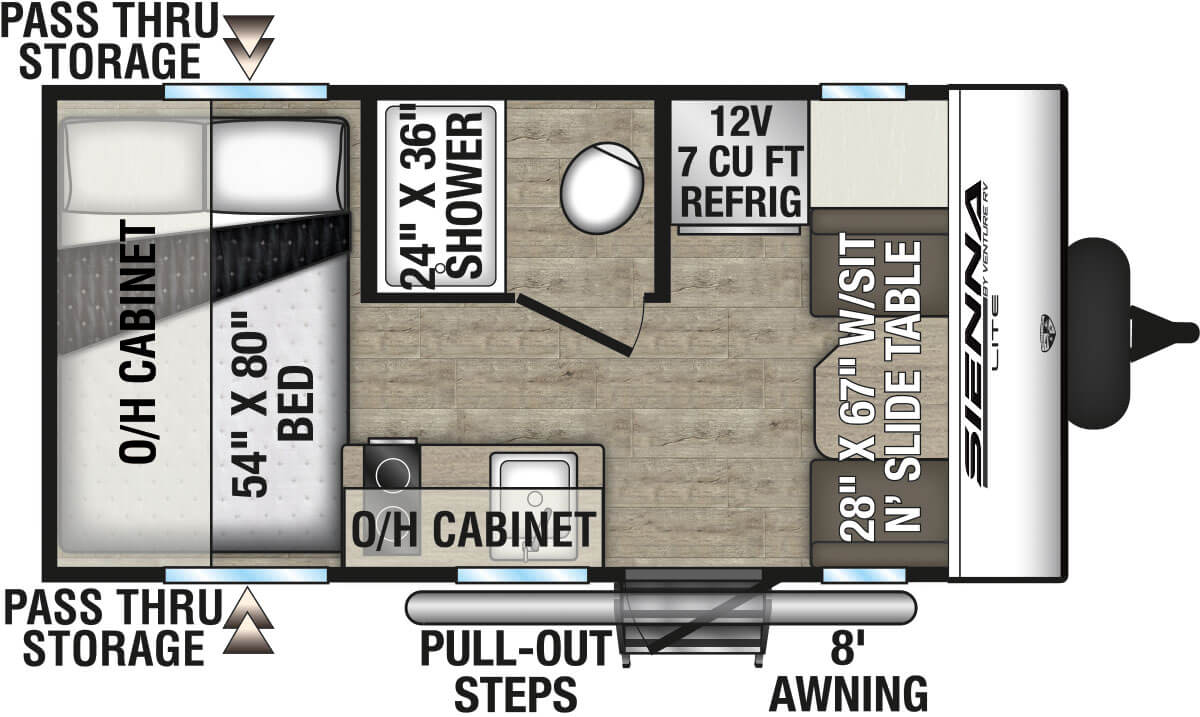 2026 Venture RV Sienna Lite SA140VFD Floorplan