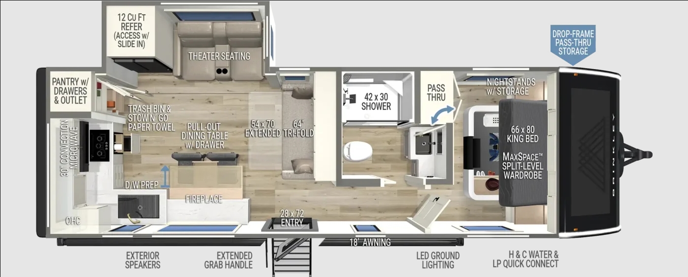 2026 Brinkley RV Model I 275 Floorplan