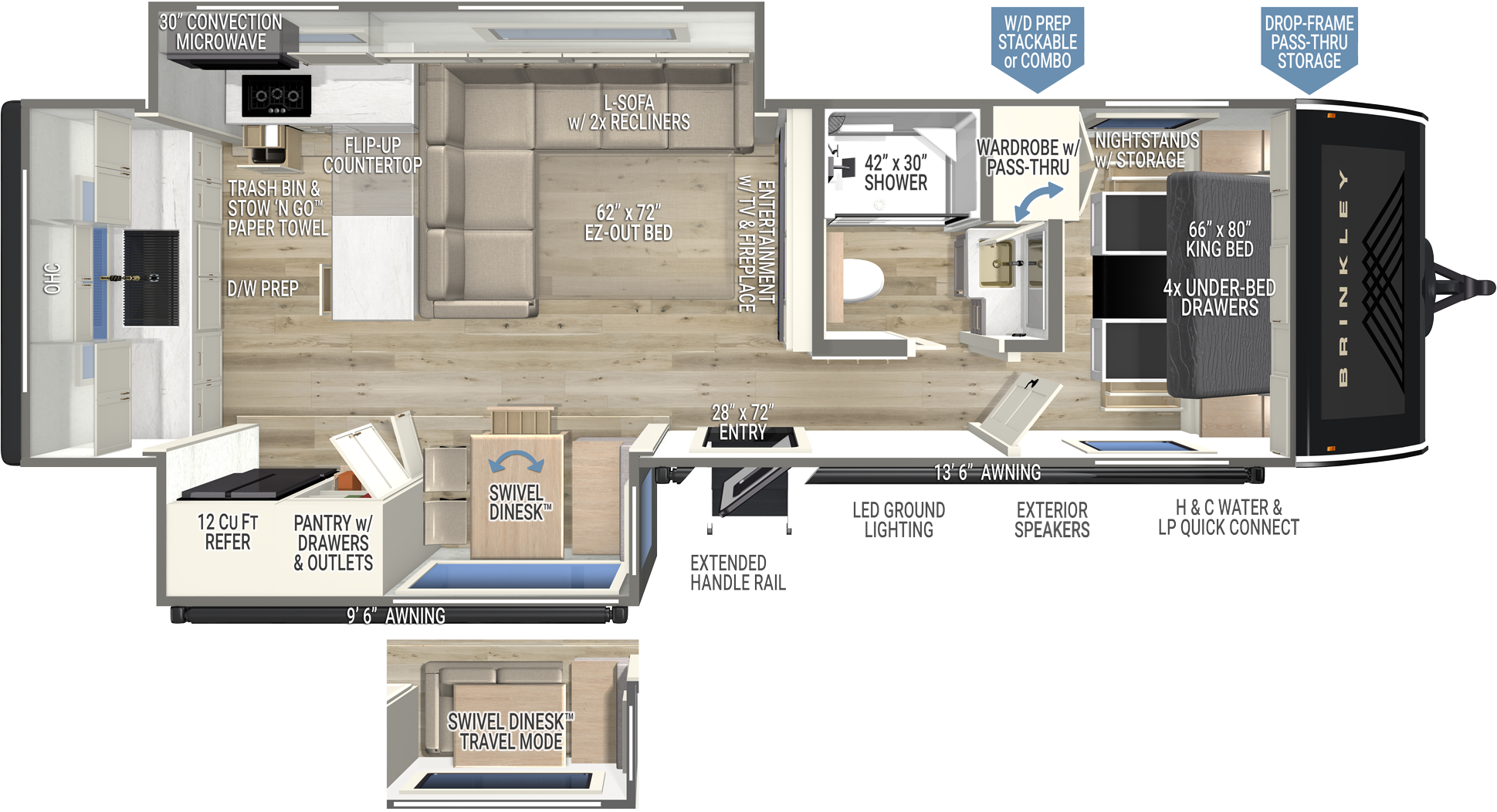 2027 Brinkley RV MODEL I 296 Floorplan