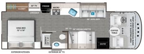 2023 THOR HURRICANE 29M Floorplan