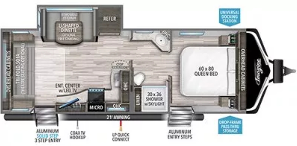 2022 Grand Design IMAGINE 2500RL Floorplan