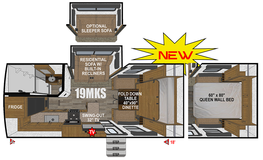 NEW 2026 Outdoors Rv CREEK SIDE 19MKS - Rangitsch Brothers RV