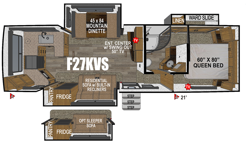 NEW 2027 Outdoors Rv GLACIER PEAK F27KVS T - Rangitsch Brothers RV