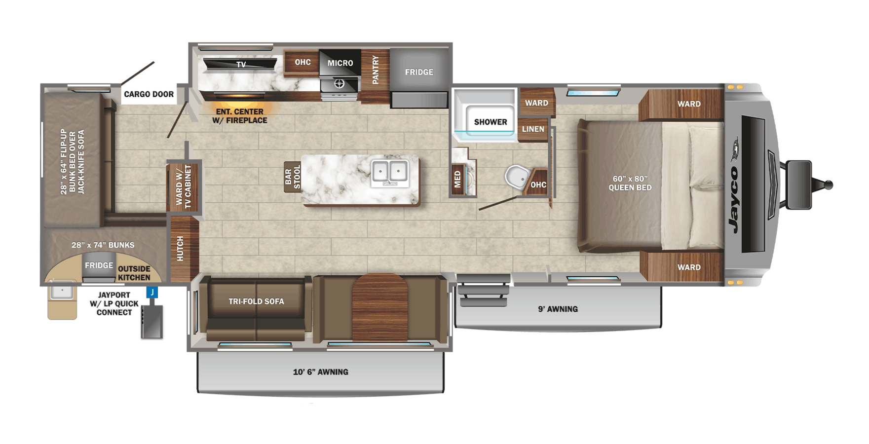 NEW 2024 Jayco WHITE HAWK 32QBH Joliet, IL