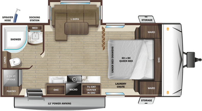 floorplan image of 2022 HIGHLAND RIDGE RANGE LITE RT212FB