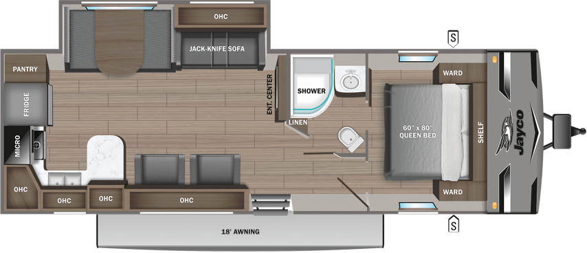 floorplan image of 2023 JAYCO JAY FLIGHT 8 280RKS