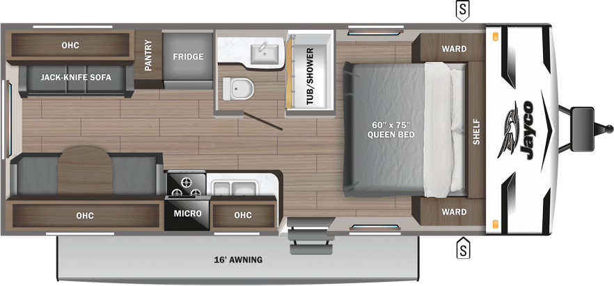 floorplan image of 2024 JAYCO JAY FLIGHT SLX 210QB