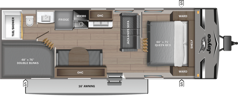 floorplan image of 2024 JAYCO JAY FLIGHT 264BH