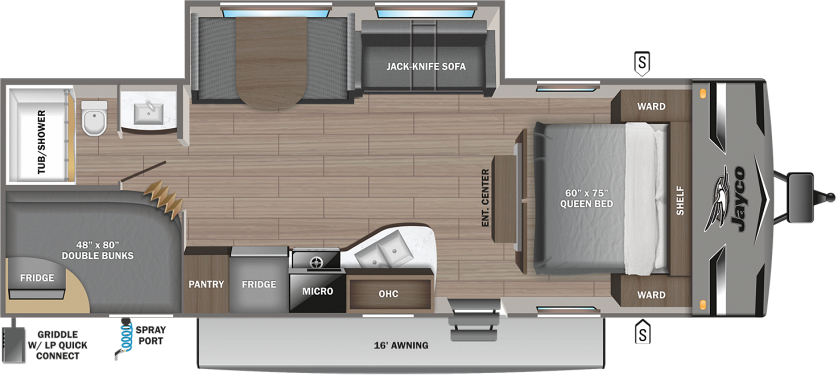 floorplan image of 2024 JAYCO JAY FLIGHT 267BHS