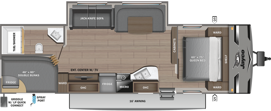 floorplan image of 2025 JAYCO JAY FLIGHT 284BHS