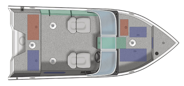 floorplan image of 2023 CRESTLINER FISH HAWK 1650 WT