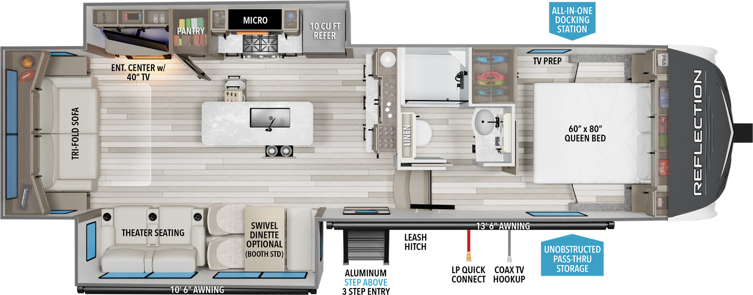 floorplan image of 2026 GRAND DESIGN REFLECTION 150 295RL