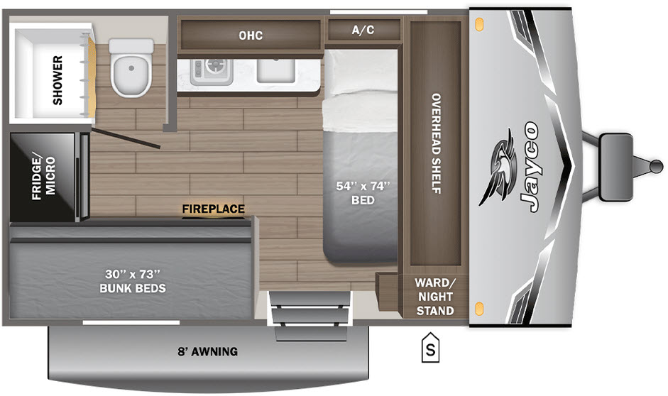 floorplan image of 2026 JAYCO JAY FLIGHT SLX 130BH