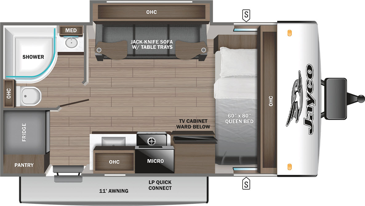floorplan image of 2026 JAYCO JAY FEATHER AIR 16FBS