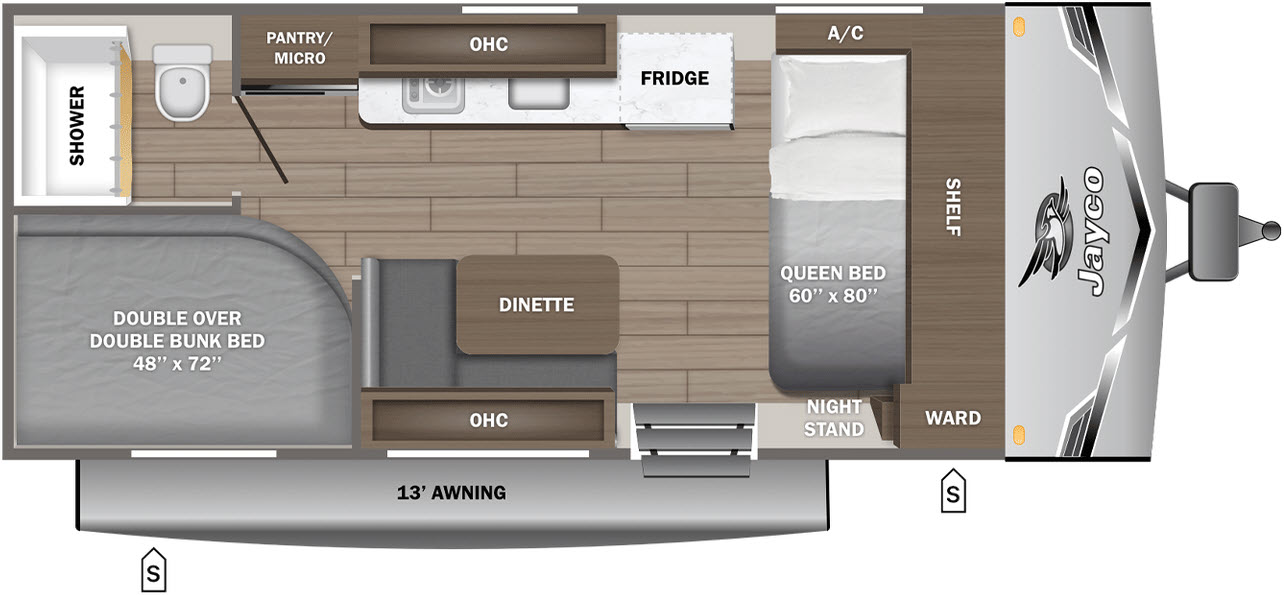 floorplan image of 2026 JAYCO JAY FLIGHT SLX 172DB