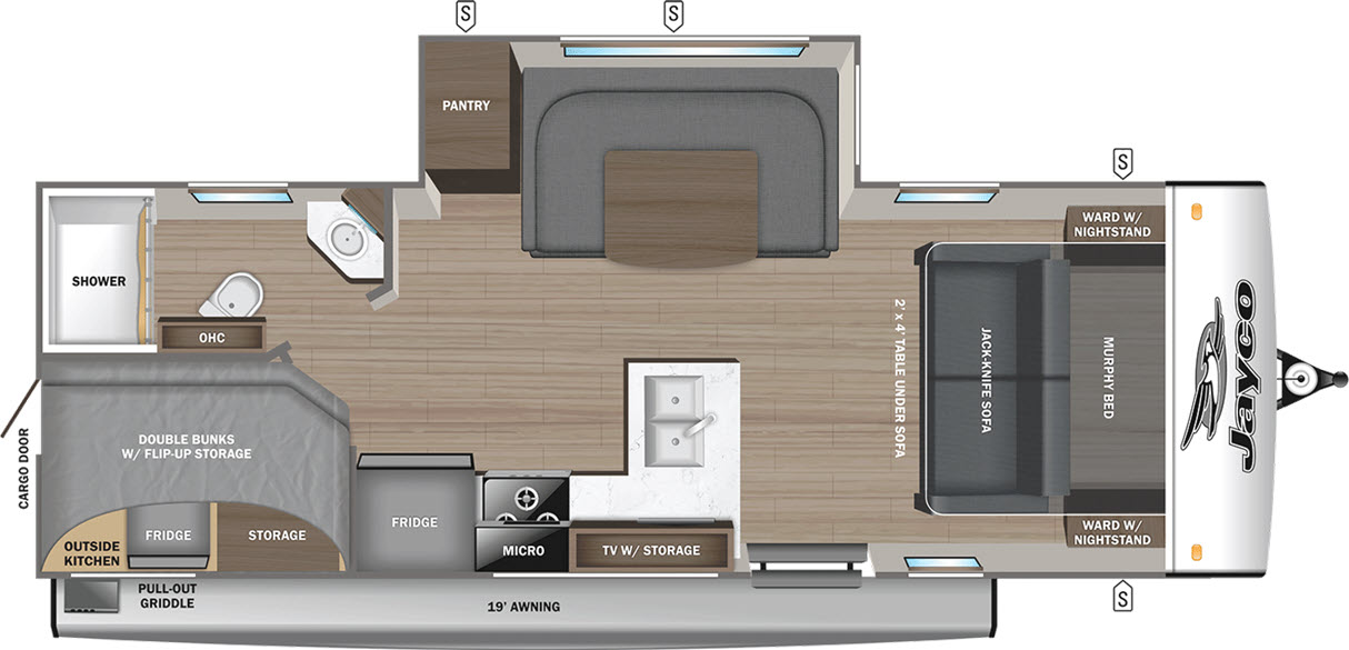 floorplan image of 2026 JAYCO JAY FEATHER 21MBH