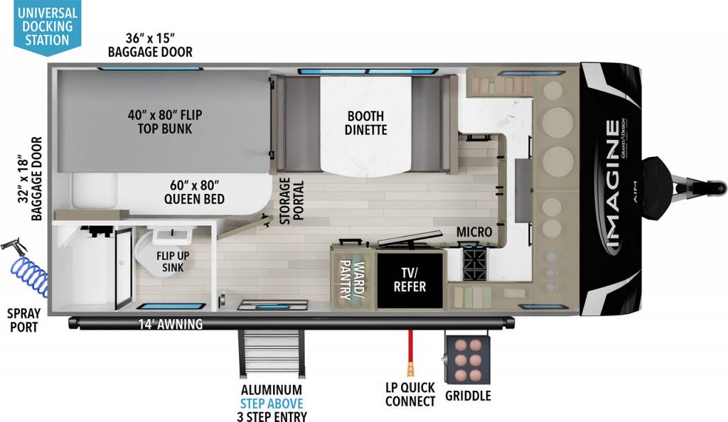 floorplan image of 2025 GRAND DESIGN IMAGINE AIM 15BH