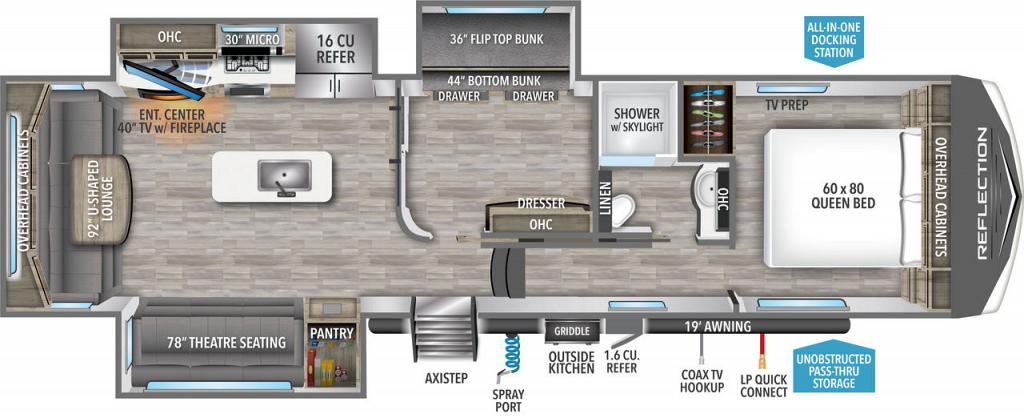 floorplan image of 2023 GRAND DESIGN REFLECTION 324MBS