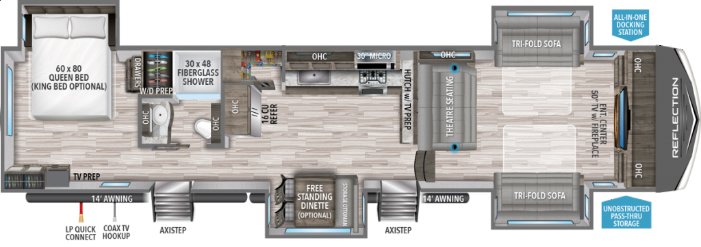 floorplan image of 2023 GRAND DESIGN REFLECTION 370FLS