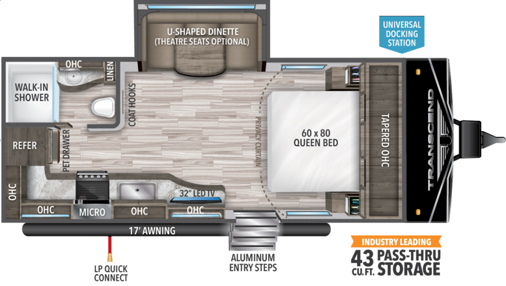 floorplan image of 2023 GRAND DESIGN TRANSCEND XPLOR 200MK