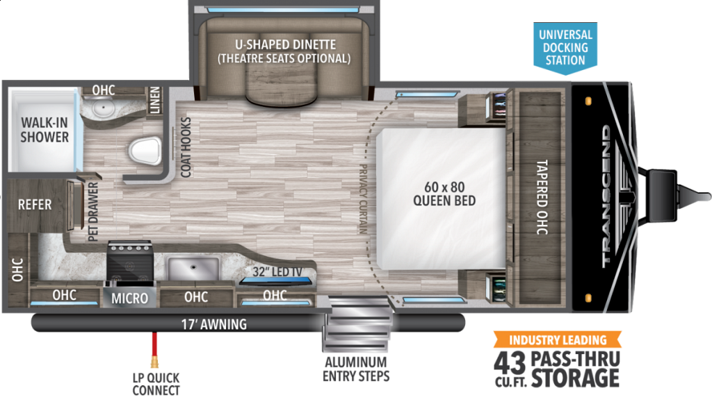 floorplan image of 2023 GRAND DESIGN TRANSCEND XPLOR 200MK