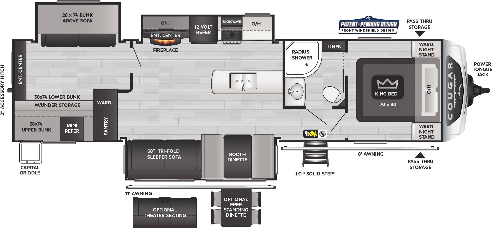 NEW 2024 Keystone COUGAR 34TSB